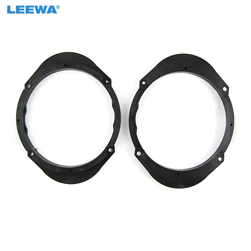 LEEWA 2pc Car Speaker Spacer Mount Mat Adapter for Mazda Besturn Haima Stereo Speaker Pad Adjusting Washer Rings Trim Kit #6039