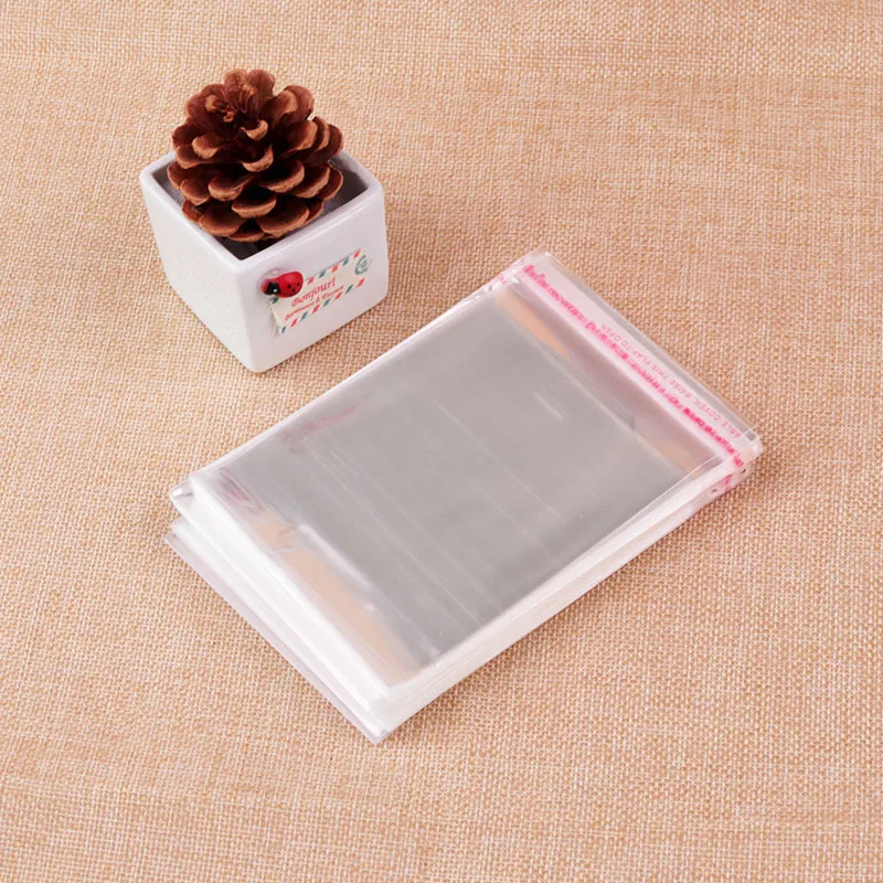 1000pcs/lot 3x3+2cm Clear Plastic Bag Resealable Cellophane Poly Bags Mini Opp Bag Self Adhesive Seal Jewelry Packaging Bag