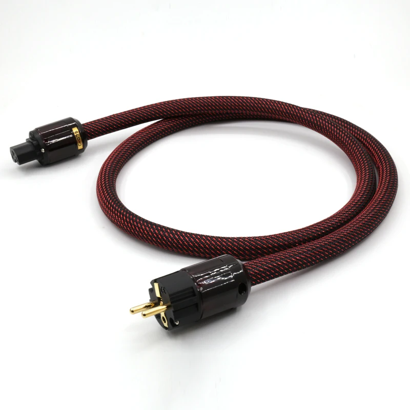 

YTER FP-314AG Super OCC copper Silver plated AC power cable hifi power cord with EU version P-079E/C-079 connectors