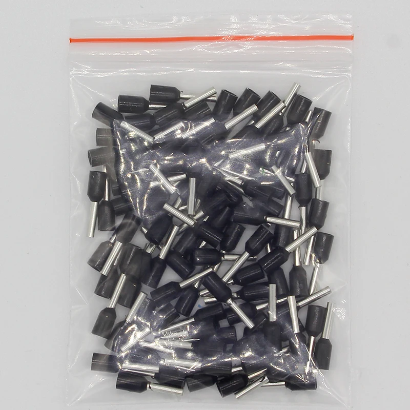 E1008 Tube insulating Insulated terminals 100PCS/Pack 1MM2 Cable Wire Connector Insulating Crimp Terminal Connector E-