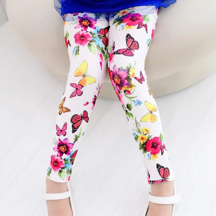 2017 Hot New Spring Autumn Children Leggings Korean girls Flora Pants Children's Clothing