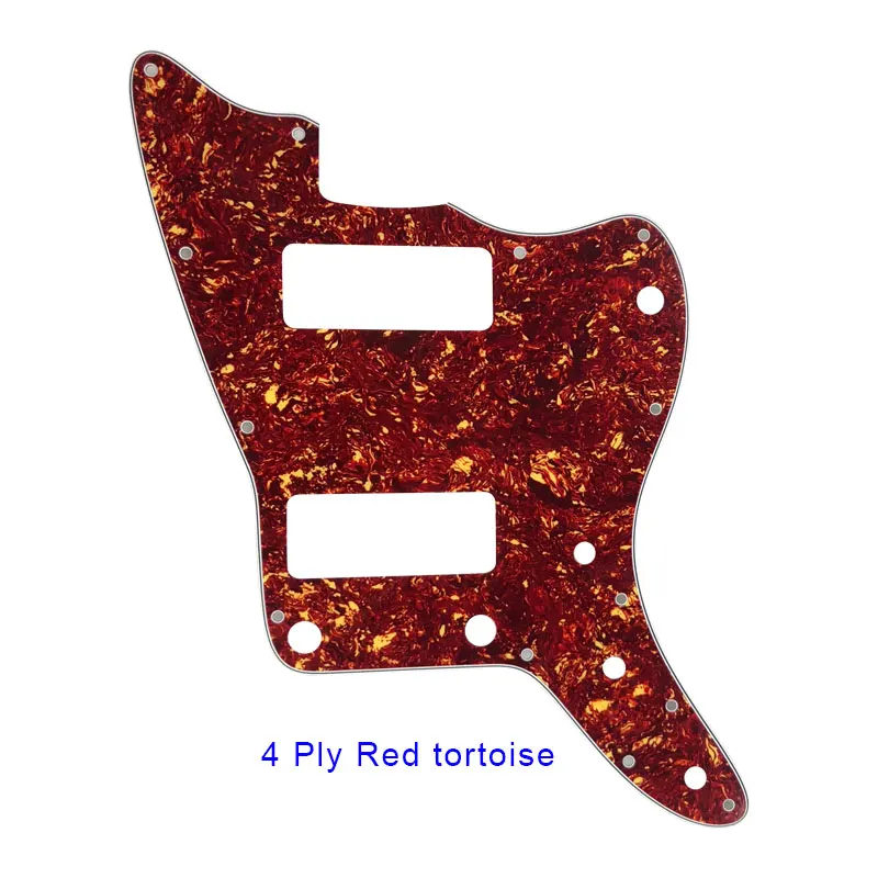 Pleroo Guitar Parts - For US No Upper Controls Jazzmaster Style Guitar Pickguard With P90 Pickups Scratch Plate Replacement