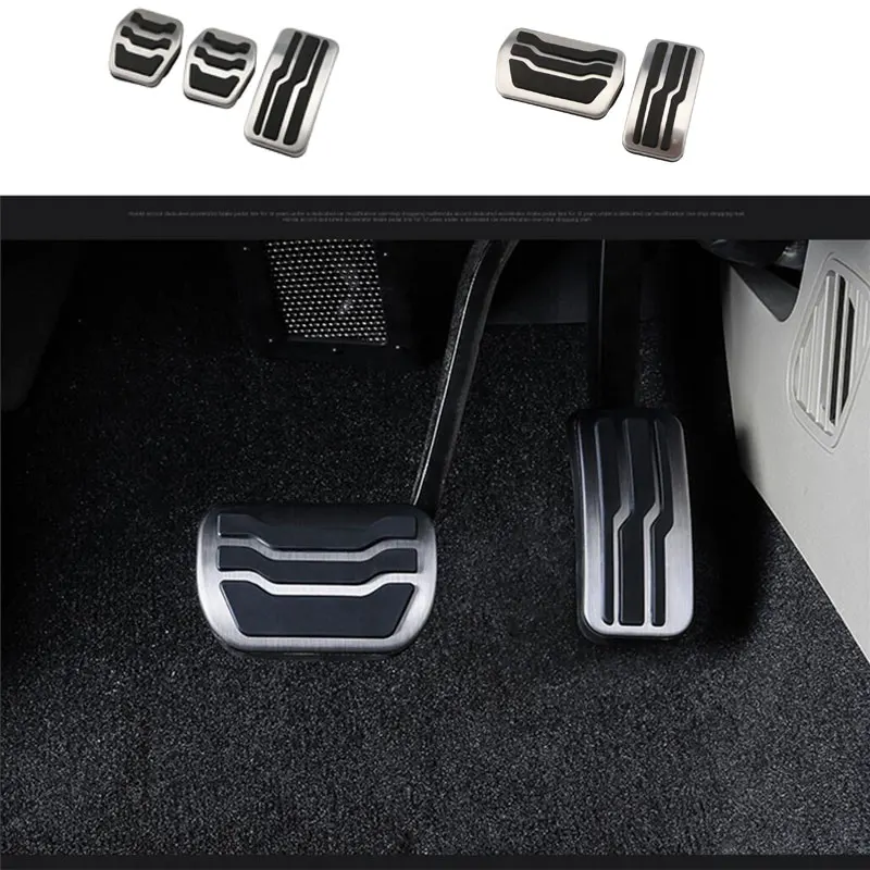 Stainless Steel Car Interior Gas Fuel Pedal Brake Pedals Cover for Ford Focus 2 3 4 MK2 MK3 MK4 2005-2017 Fusion Mondeo EDGE