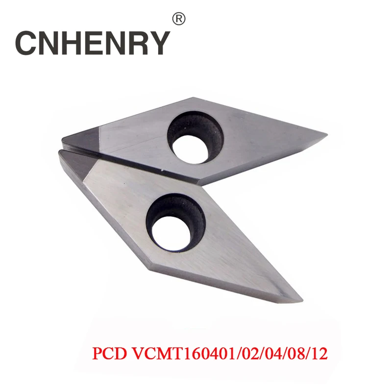 2 PCS PCD Machining Lathe Turning Inserts VCMT 160401/02/04/08/12 CNC PCD Diamond Inserts Carbide Lathe Cutter CNC Tools