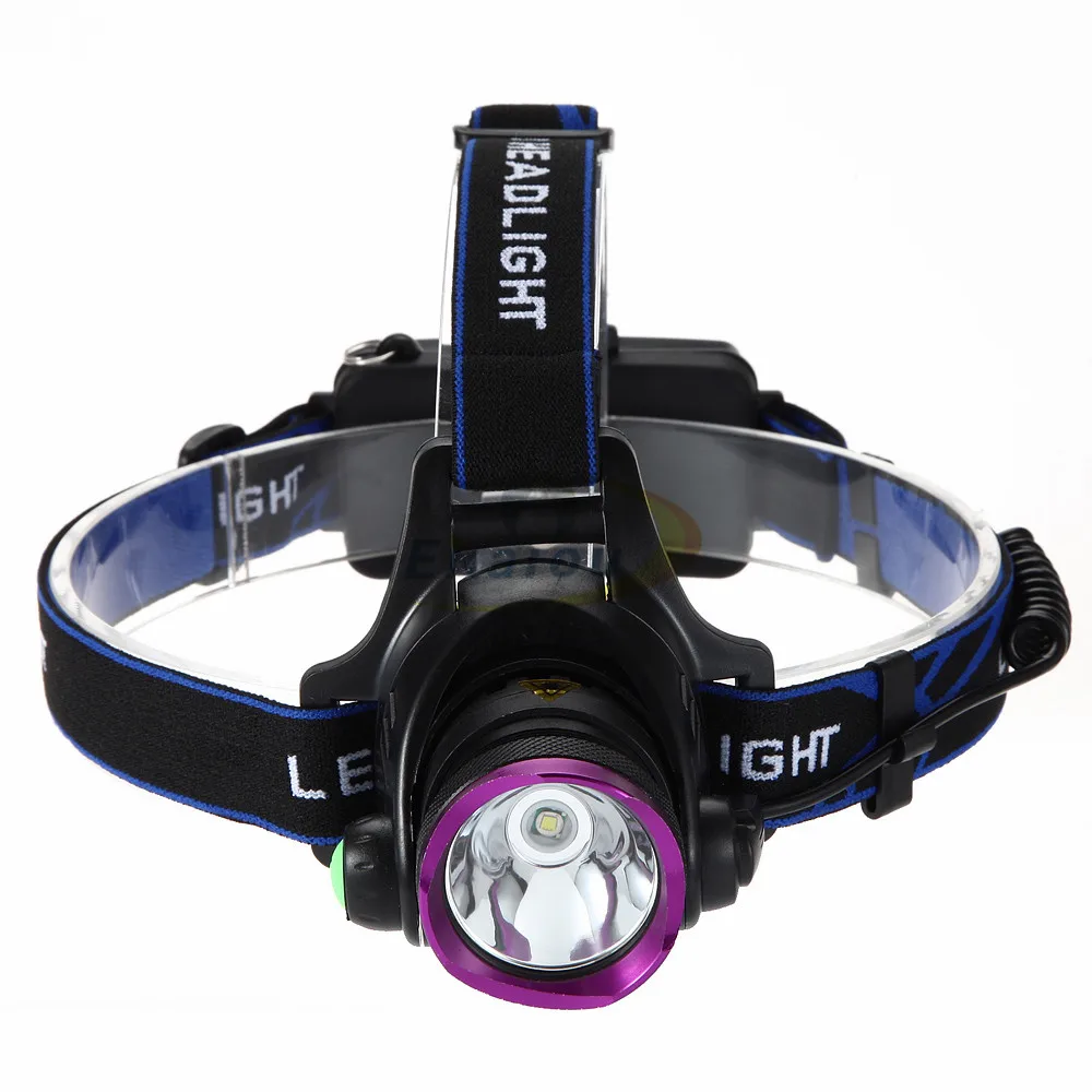 Waterproof LED Headlamps Rechargeable T6 12W Led Headlight  18650 Flashlight Head Lamp Light