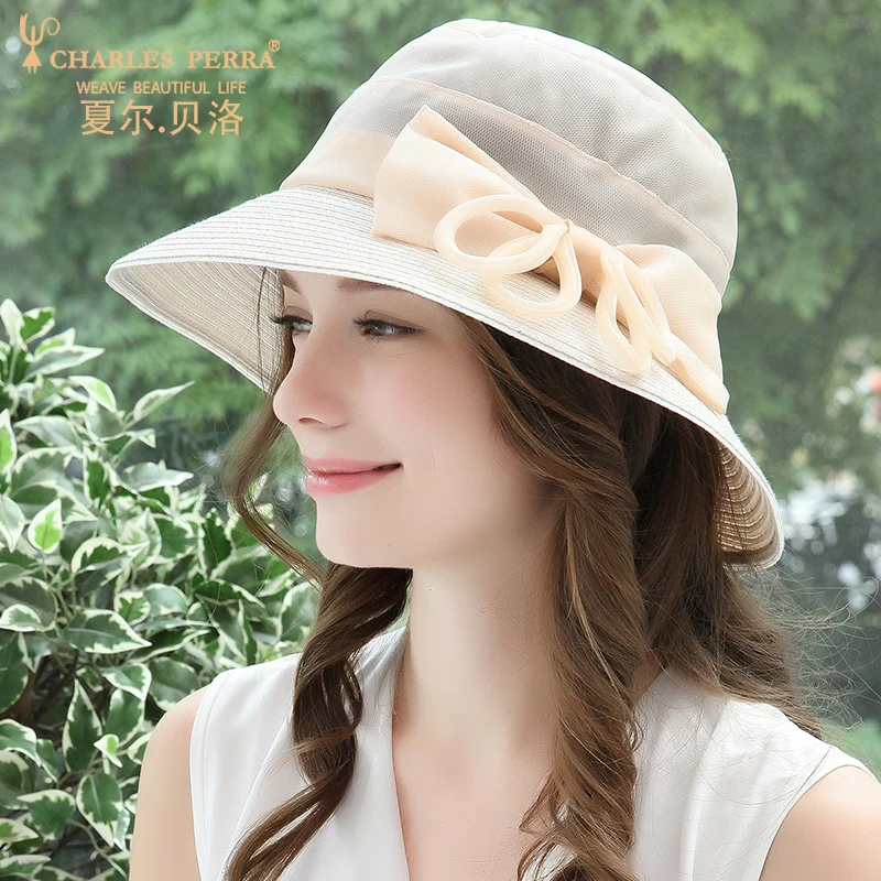 

Outdoor Sun Hat Women Silk Sunscreen Beach Hats Female Korean Edition Breathable Elegant Sunshade Cap Lady Casual Caps H202