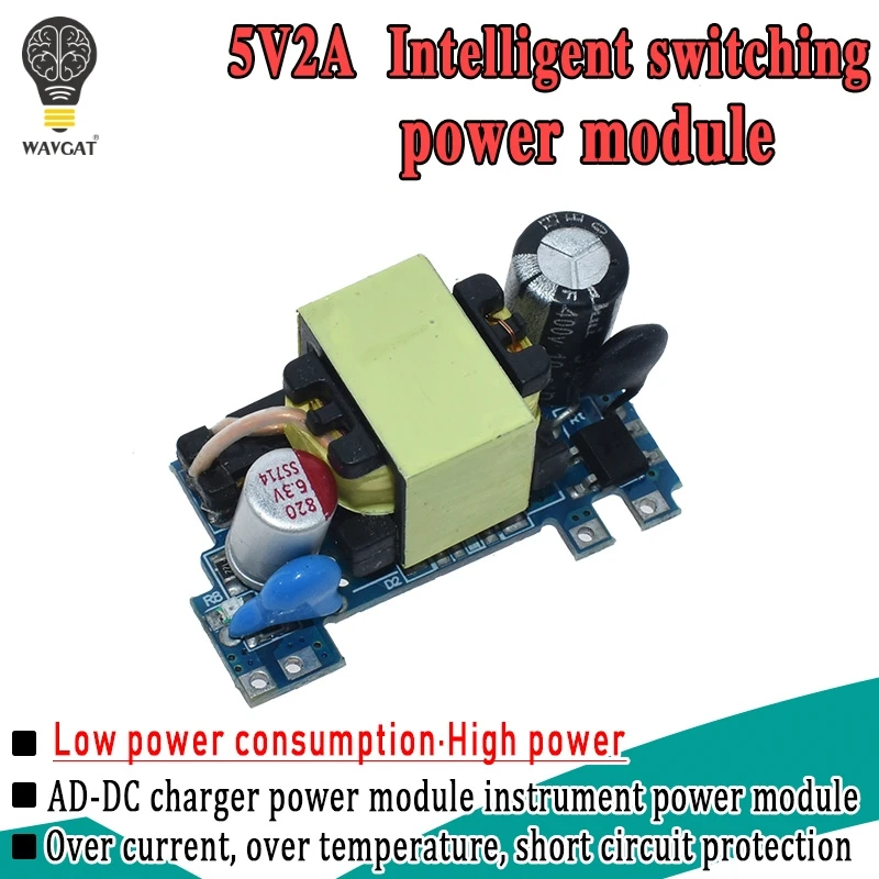AC-DC konwerter 110V 220V do 5V 2A Regulator napięcia typu Buck niskie tętnienia modułu przełączający zasilanie