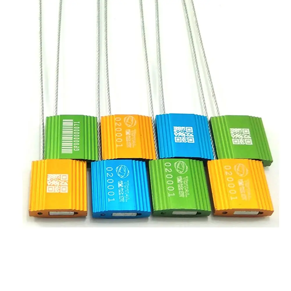 Custom High Security Cable Seals, Tamper Proof Numbered Tags for Container, Truck Locking with Stainless Steel Stamp, 50/100Pcs