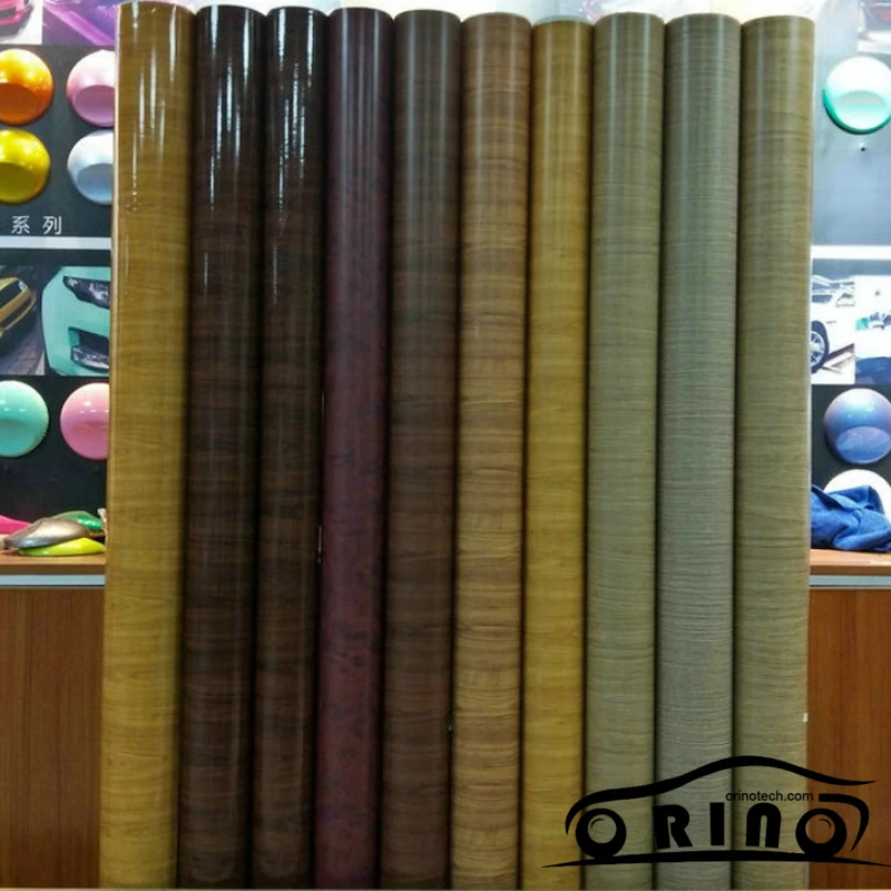 ORINO PVC Furniture Wood Grain Car Wrap Car Film Internal Stickers Waterproof Wood PVC Vinyl Sticker 5X65FT