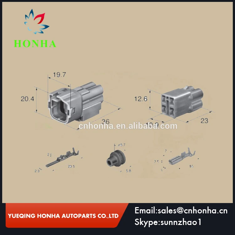 

20/50/100sets/lot 4 Pin/Way HM .090 Sumitomo Female And Male Waterproof Wire Plug Connector 6180-4181 6187-4441