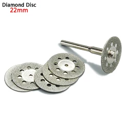 5pc 22mm diamond wheel cutting disc Dremel Rotary Tool accessories set diamond tools for stone diamond grinding wheel for glass
