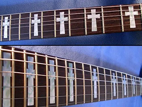 Fretboard Markers Inlay Sticker Decals for Guitar & Bass - Iommi Cross