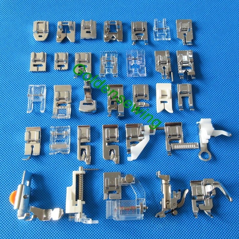 Plastic Box 34 PCS Presser Foot for Bernina Old Style 640-2 642-2 644 700 707