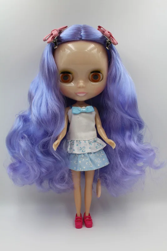 

Free Shipping Transparent RBL-345T DIY Nude Blyth doll birthday gift for girl 4 colour big eyes with beautiful Hair cute toy