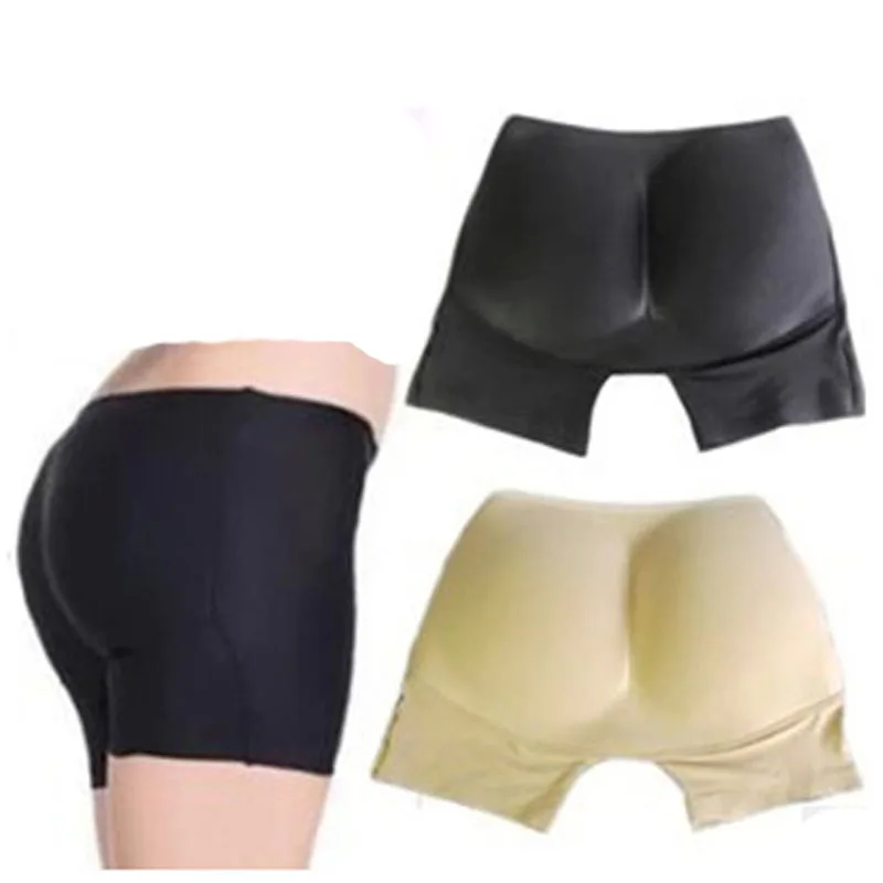 Black sexy girl XL fuller pad pants padded butt hip panty brief padded thicken hip pant beige M L XL full Plump pants for hip