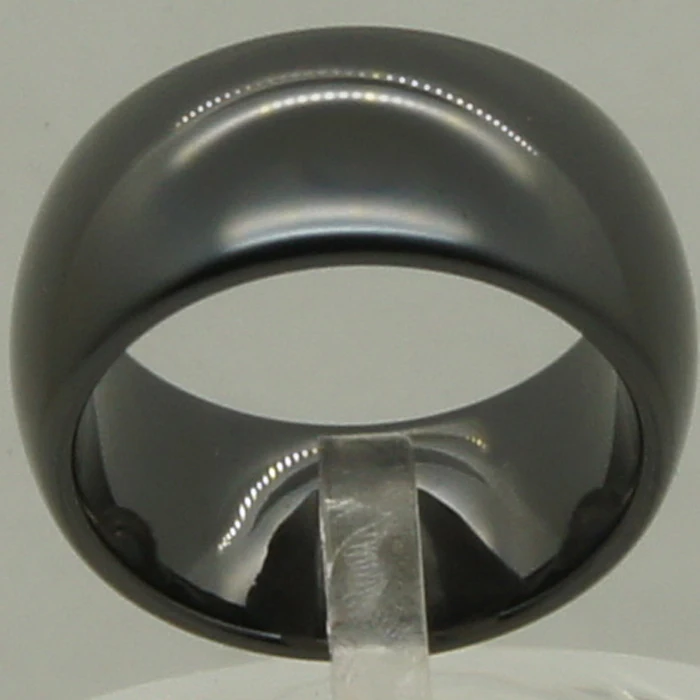 10mm width  classic dome black hi-tech scratch proof ceramic ring 1pc