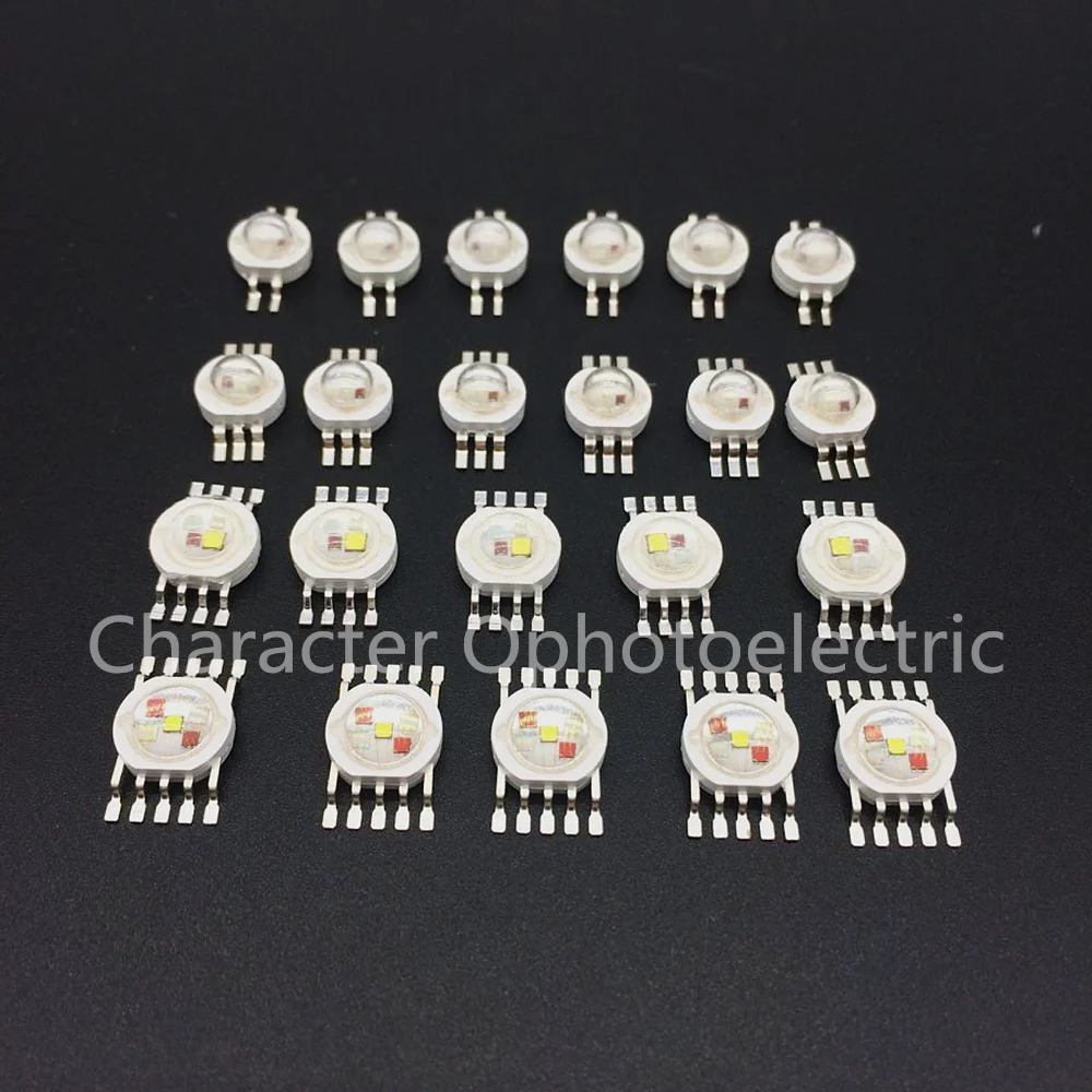 RGB RGBW RGBWY RGBWYV High Power LED Chip 3W 4W 15W 18W Colorful DIY molding LED Stage lights Source 4pin 6pin 8pin 10pin 12pin