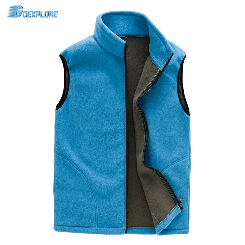 Men's Fleece Vest Outerwear Reporter Vests Sleeveless warm breathable spring autumn outdoor hiking camping Vest