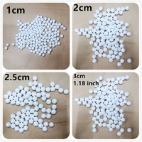 1cm 1.5cm 2cm 2.5cm 3cm 4cm white foam Round balls Mini Polystyrene Styrofoam craft Decoration Christmas balls