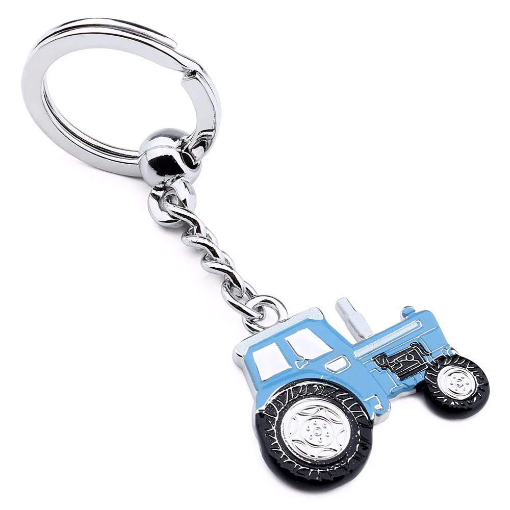 HAWSON Blue&Green&Red Key Chain Fashion Car Pattern 3.5 inch Key Holder Unisex Collection Circle Jewelry