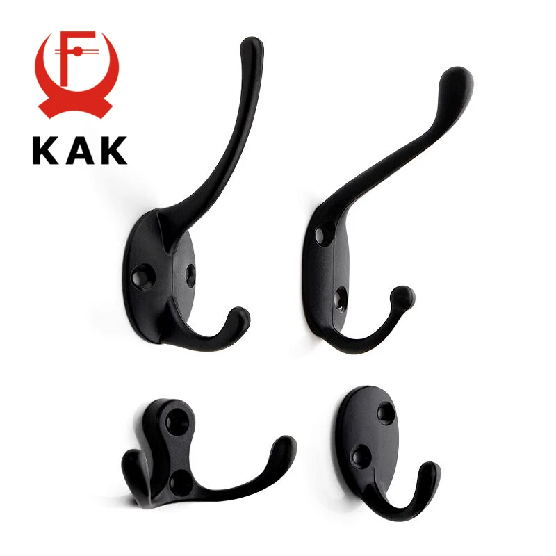 KAK 5pcs/lot Zinc Alloy Bronze Clothes Hangers Wall Hooks Coat Bag Hat Hanging Hooks Bathroom Kitchen Anitque Racks with screws