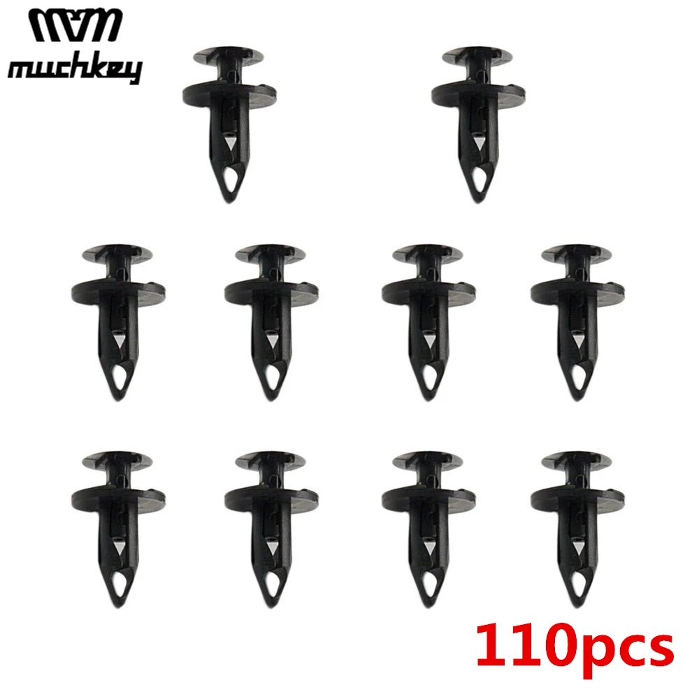 

For Honda Ford Audi Land Rover Auto Plastic Rivet Fasteners Car Bumper Fender Skirts Expansion Clips 110pcs Car-Styling