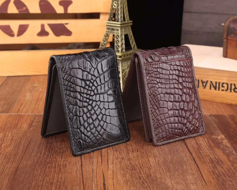 

100% Genuine/Real crocodile skin leather bank card holder drive license case and wallet free shipment