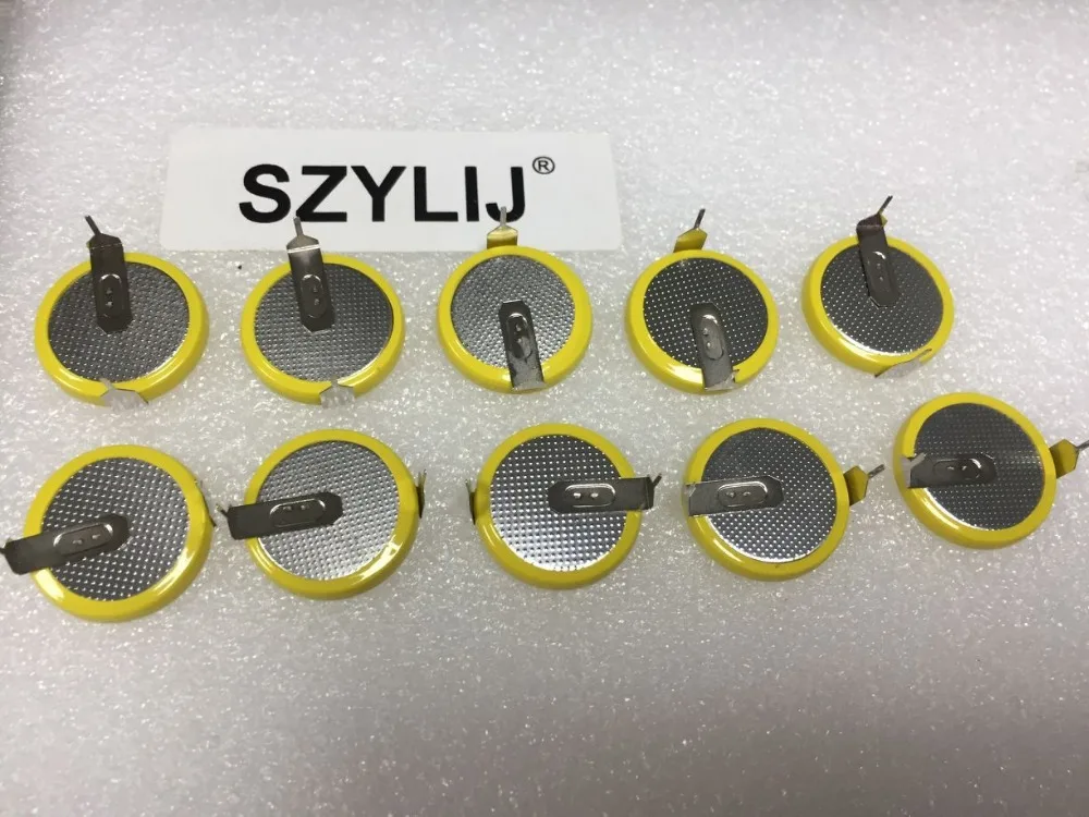 10pcs/lote Good quality,LIR2032  3.6V  180 degree