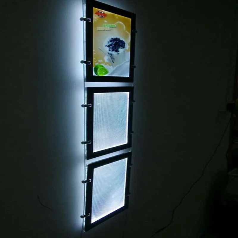 

(5 Unit/Column) Mruiks A3 Single Sided LED Light Box,Picture Cable Hanging Display Systems