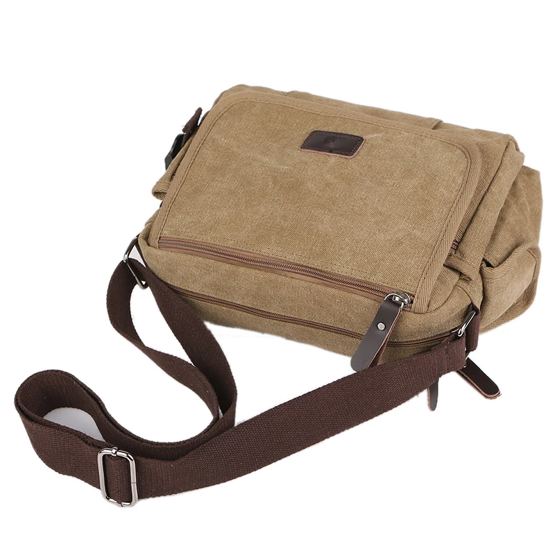 Multi-functional Casual Messenger Bags Men Canvas Leisure Men Shoulder Bags Vintage Small Crossbody Satchel Bag For Male