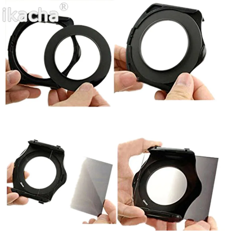 2 In 1 49 52 55 58 62 67 72 77 82 mm Ring Adapter Mount+ Filter Holder Set for Cokin P Series For Canon Nikon Camera Lens