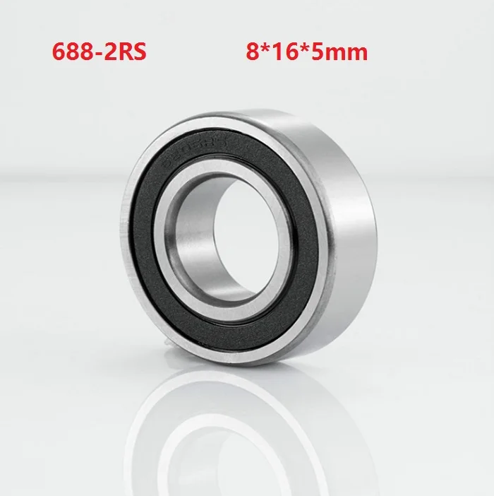 

1000pcs/lot 8x16x5mm 688RS 688-2RS 688 RS 2RS Double cover Miniature mini ball bearings 8*16*5mm Deep Groove Ball bearing