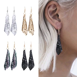 HOCOLE Fashion Sequins Drop Earrings For Women Handmade Trendy Female Shiny Dangle Earring Statement Jewelry Girls Wedding Party