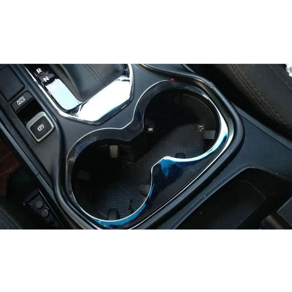 Car Interior Silver Gear Water Cup Holder Frame Panel Cover Trim Styling Sticker Accessories Fit For Hyundai Santa Fe IX45 14-16