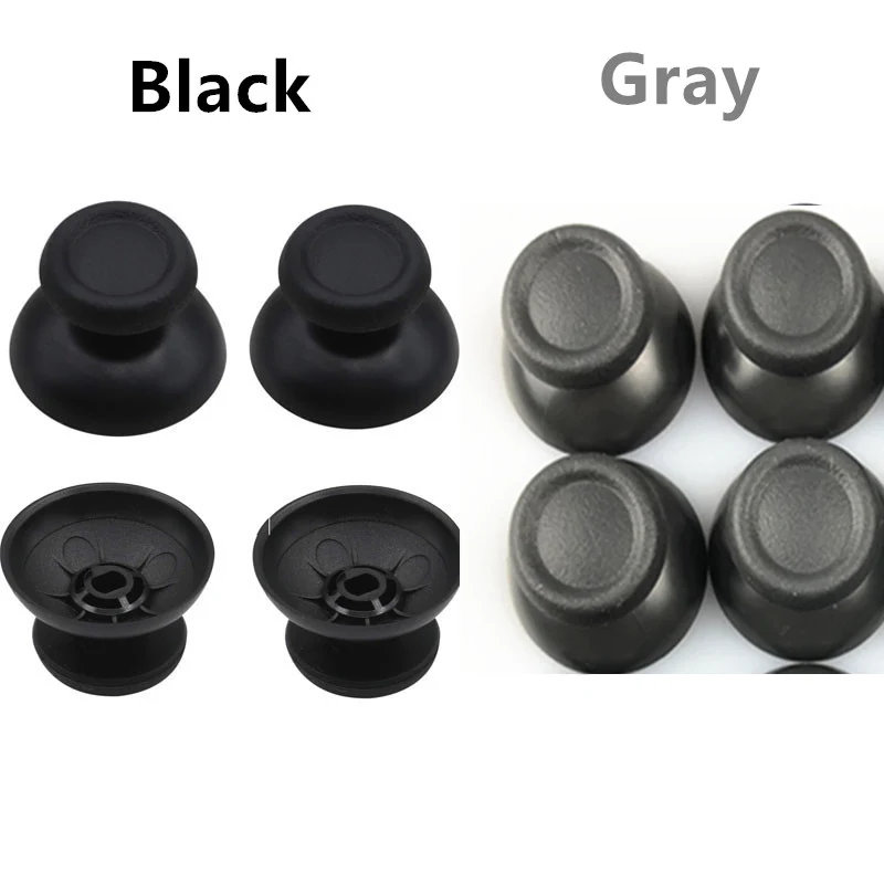 120pcs Black/Gray PS4 Analog Cover 3D Thumb Sticks Joystick Thumbstick Mushroom Cap For Sony PlayStation 4 PS4 Controller