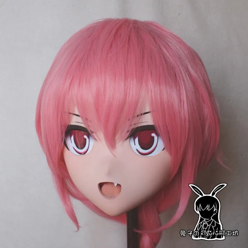 

(KM5169)Top Quality Handmade Female Resin Cosplay Japanese Role Play Astolfo Kigurumi Mask Crossdresser Doll Transgender Mask