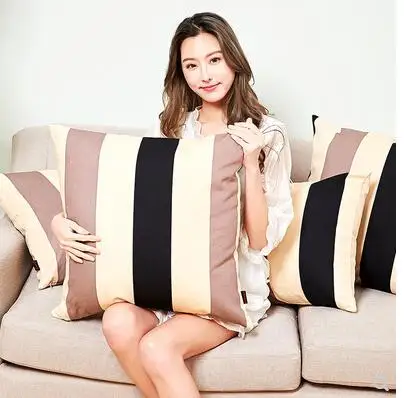 Largesize Colorful Vertical strip pillowcase 65x65cm cushion cover Oversized