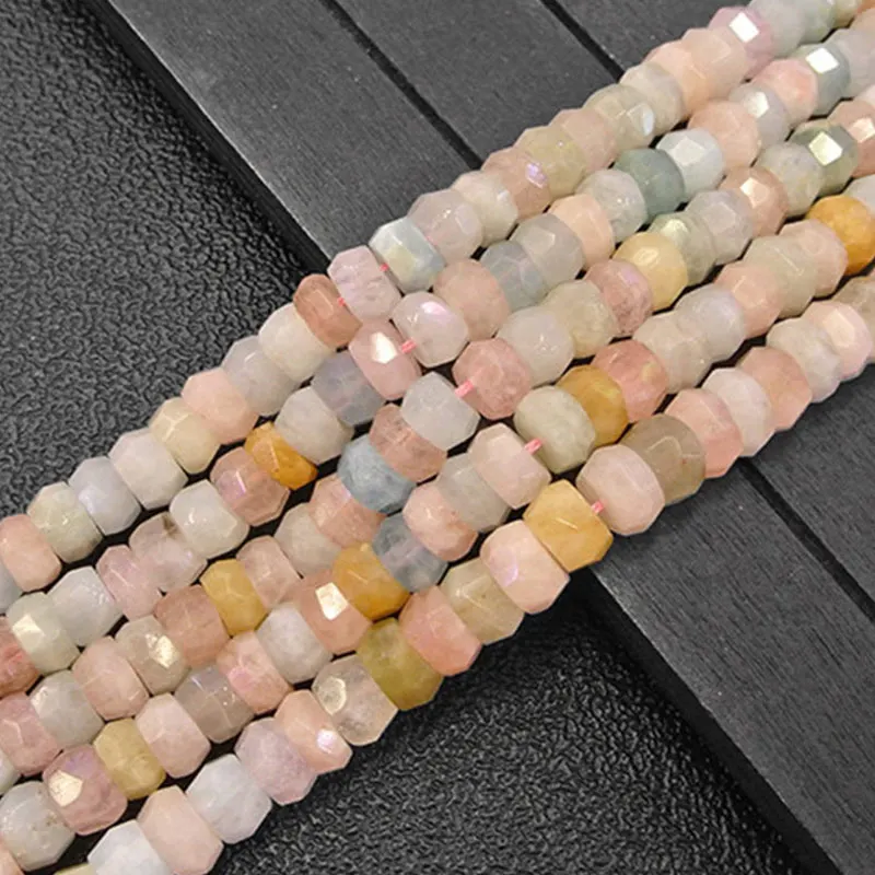 5x8mm Natural Morgan Stone Beads Rondelle Heishi Spacer DIY Loose Beads For Jewelry Making Beads Accessories 15'' Women Gift