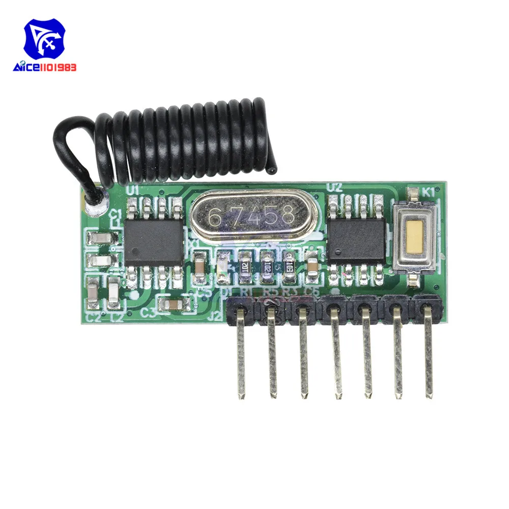TX118SA-4 Wireless Wide Voltage Coding Transmitter RX480E-4 Decoding Receiver 4 Channel Output Module for 433Mhz Remote Control