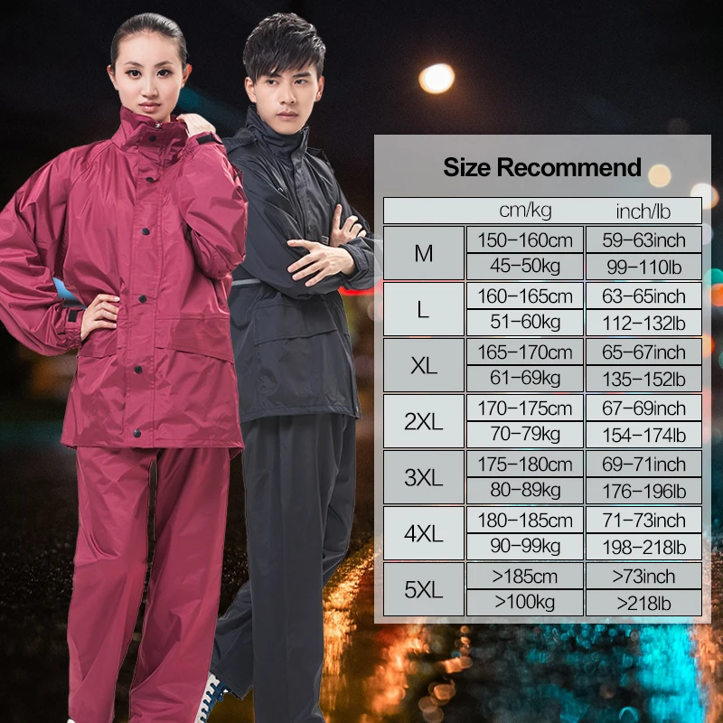 QIAN RAINPROOF Professional Outdoor Raincoat Hidden Rainhat Thicker Mesh Lining Safety Reflective Tape Design Super Rainsuit