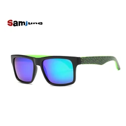 Samjune 2017 Newest Luxury Brand Designer Men Women Sunglasses Reflective Coating Sunglasses Square Spied Sun Glasses Male UV400