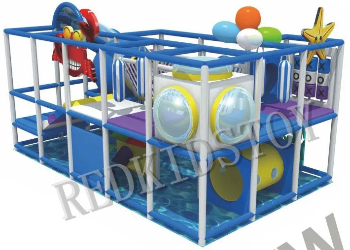 CE Approved Premium Quality Sea World Themed Soft Playground for Children IP-SW02