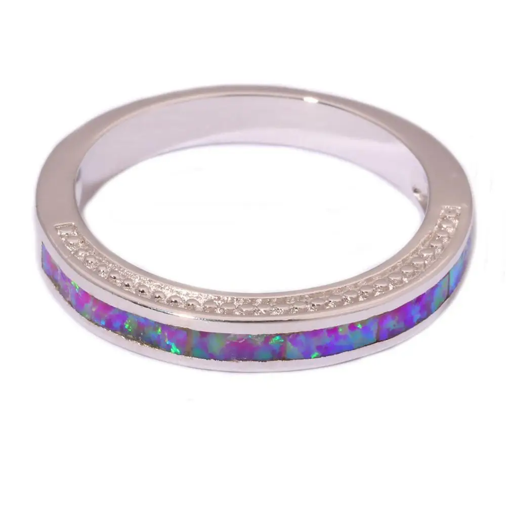 CiNily Created Pink Fire Opal Silver Plated Ring Wholesale Retail Fashion for Women Jewelry Ring Size 6 7 8 9 10 OJ9000