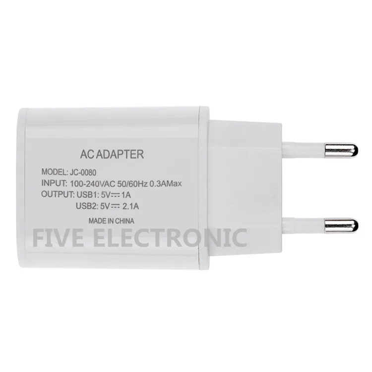 

5V2A AC ADAPTER VDE Dual USB Charging Plug Power ADAPTER for cellphone/Tablet PC/PAD/IPAD