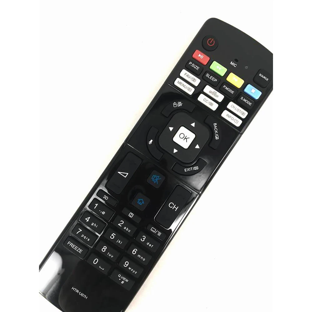 ใหม่เดิมการควบคุมระยะไกลHTR-U07Hสำหรับไฮเออร์สมาร์ททีวีAVเครื่องเล่นแป้นพิมพ์การควบคุมระยะไกลที่มีUSB RF Dongle