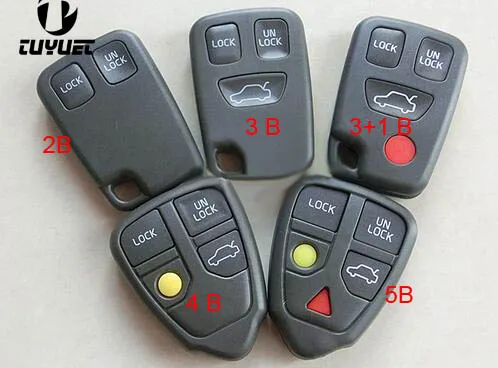 5PCS Remote Control Key Shell for Volvo C30 C70 S40 S60 S80 LXC90 Empty Blank Key Case