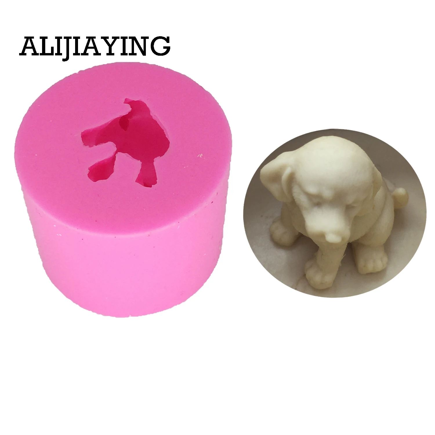 DY0018 3D dog Mold Handmade Craft Mould Plaster silicone molds Fondant Chocolate Moulds Resin Clay Soap candle Mold