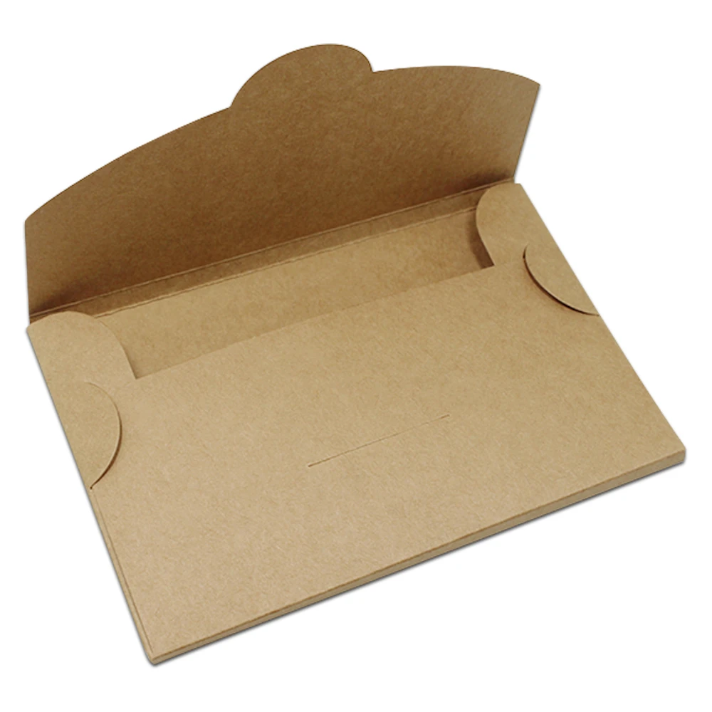 Various Brown Vintage Kraft Paper Postcard Storage Box Foldable Envelope Photo Greeting Card Package Cardboard Boxes 30pcs/lot