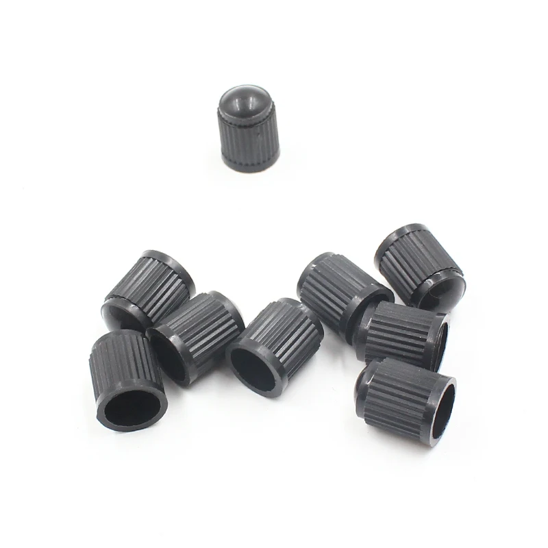 100Pcs Tires Plastic Bonnet Auto car bike truck motorcycle Tires Protection Bonnet Clip Black valve axle cover Fastener Retainer