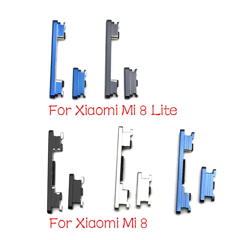 SIde Volume Button + Power ON / OFF Buttton Key Set Replacement Part For Xiaomi Mi8 Mi 8 Se